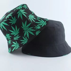 Boho Black Reversible Floral Hemp Grey Bucket Hat